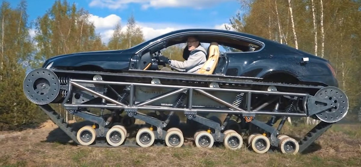 Бентли Континенталь на гусеницах