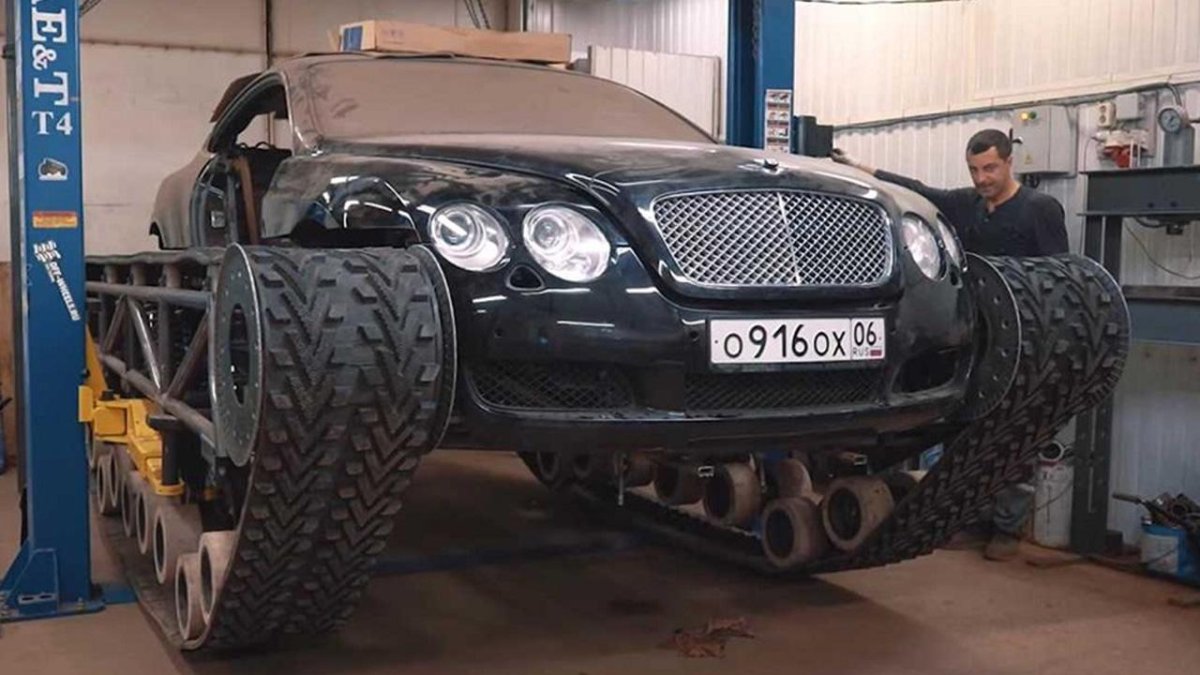 Бентли Континенталь на гусеницах