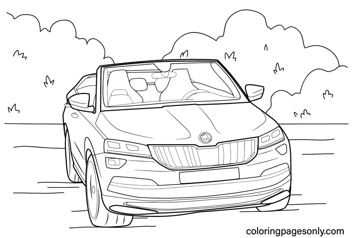 Раскраска Шкода Кодиак