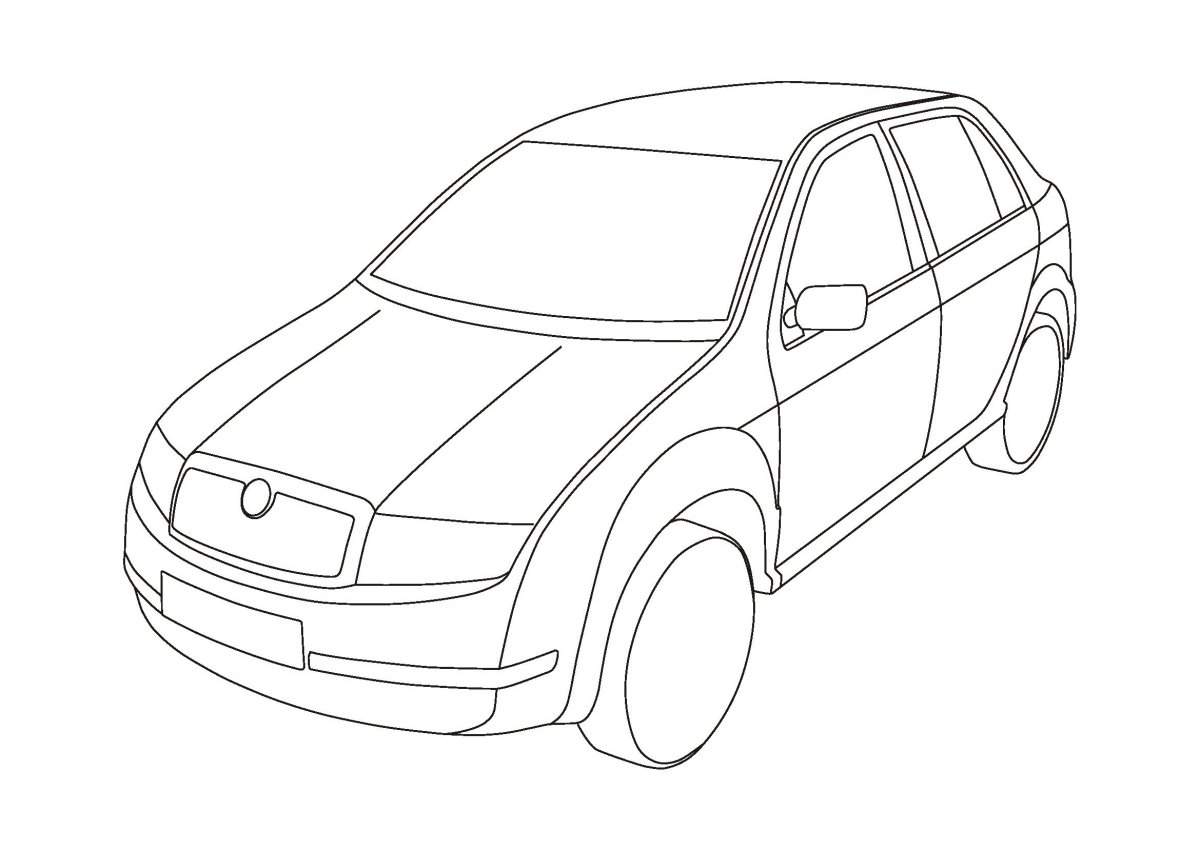 Раскраски машины Шкода Кодиак