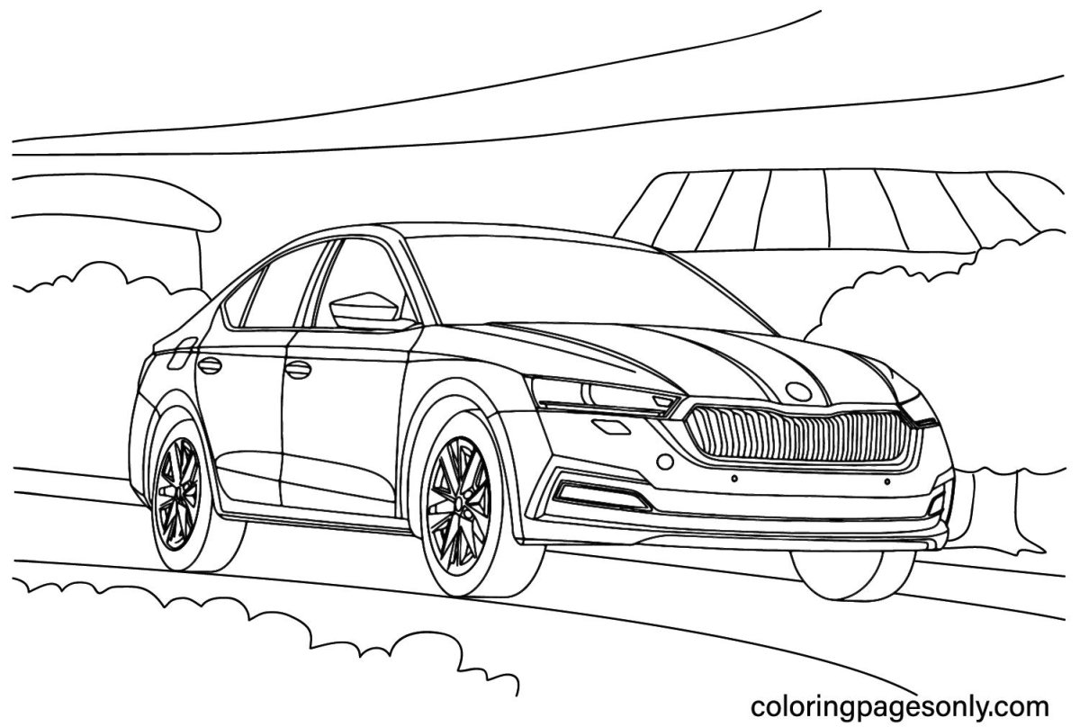 Раскраска Шкода Октавия