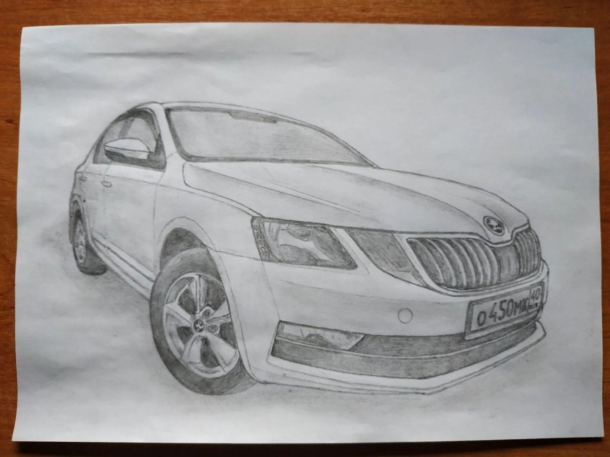 Škoda Octavia рисунок