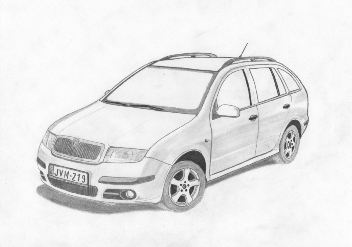 Раскраска Шкода Октавия а5