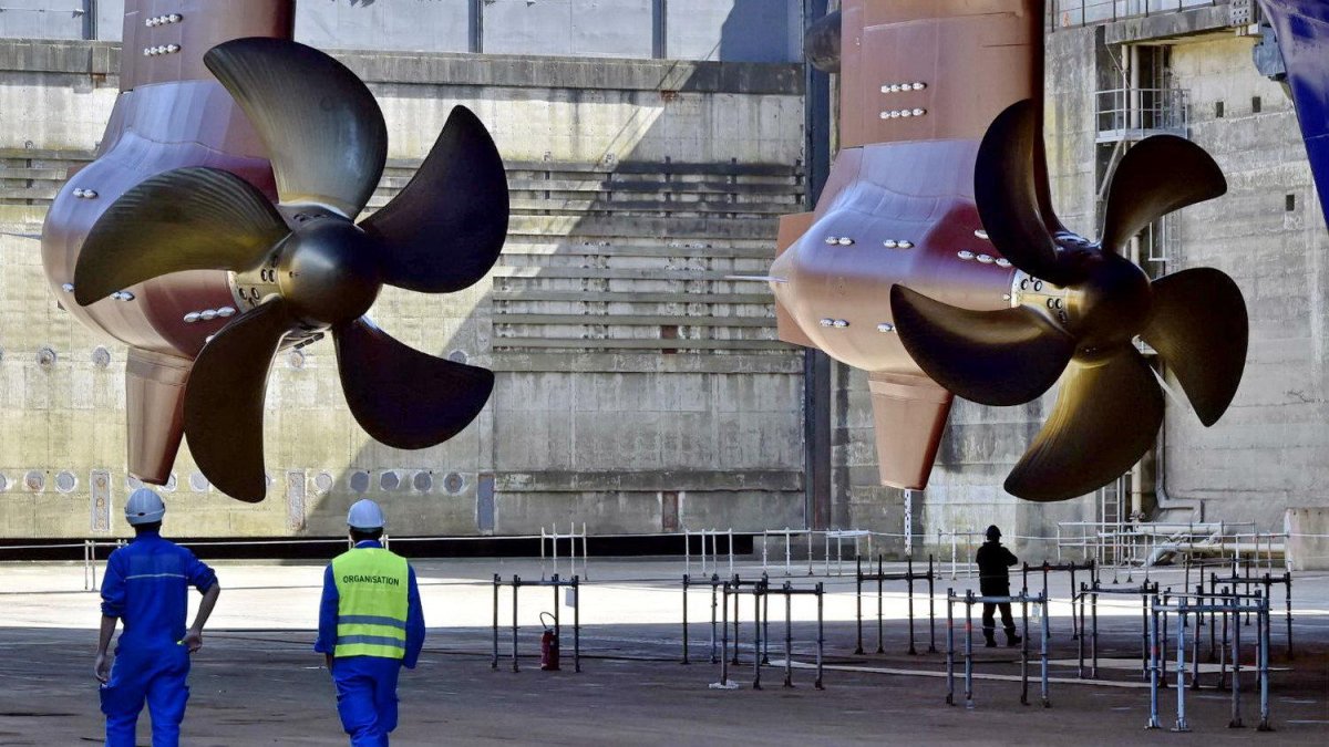 Гребной винт лайнера Оазис морей