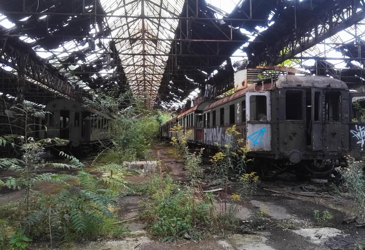 Заброшенное депо железная дорога