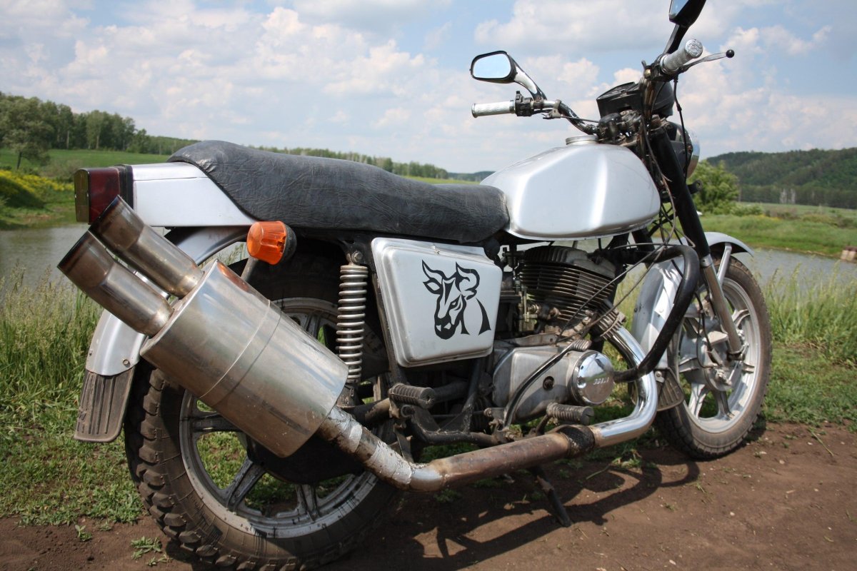 ИЖ Планета 5 с 2 глушителями