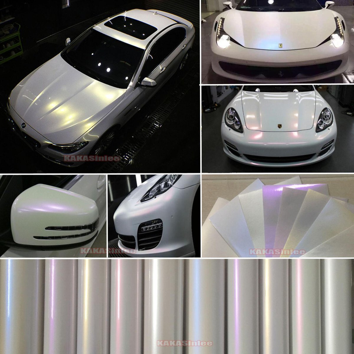 Плёнка для автомобиля цвет White Metallic Satin