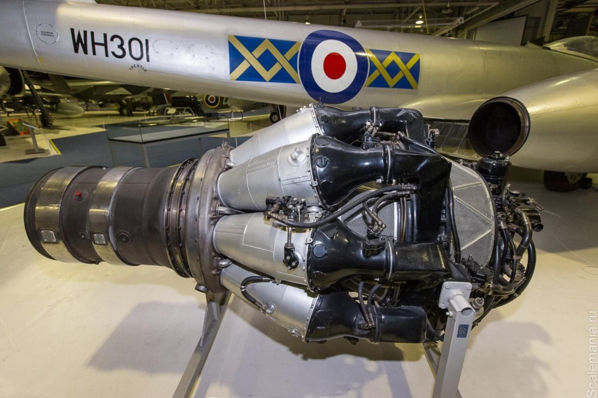 Gloster Meteor f-8 двигатель