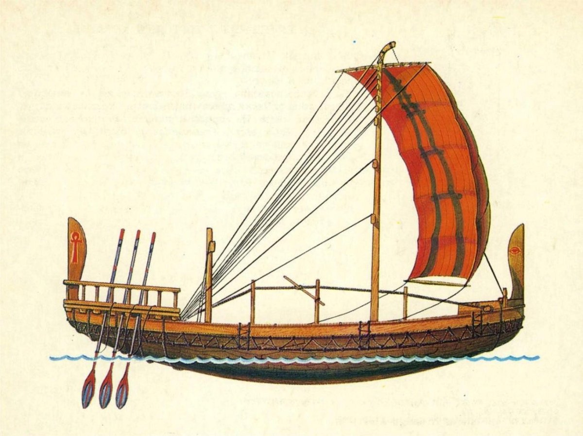 Парусное судно древних египтян