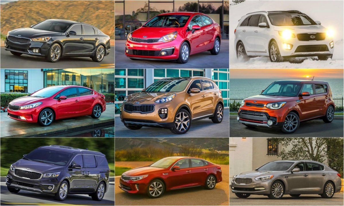 Автомобили Kia Модельный ряд 2021