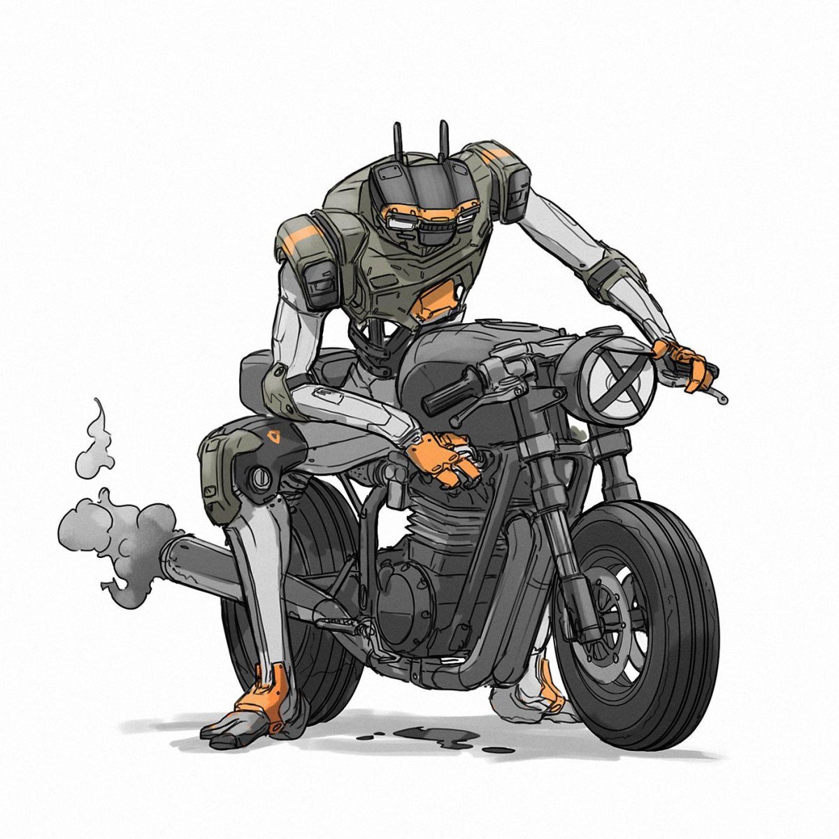 Киберпанк мотоцикл