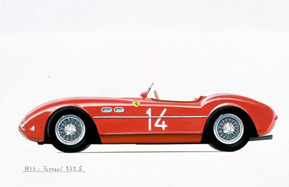 Феррари ретро с ребристым боком