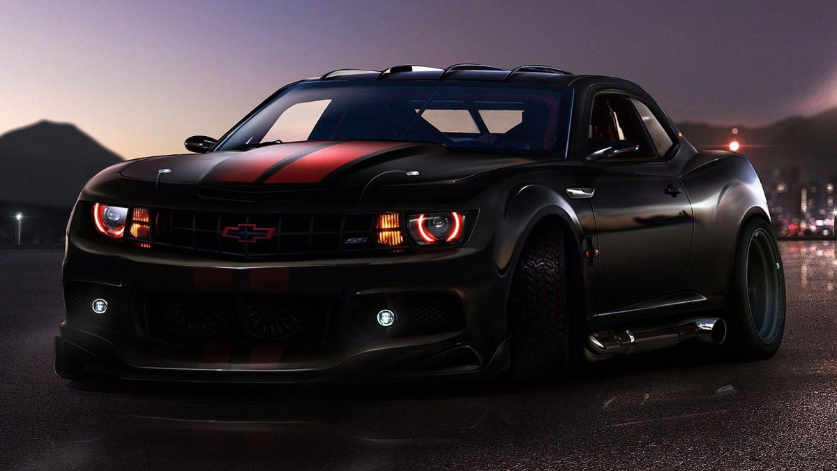 Шевроле Камаро черная