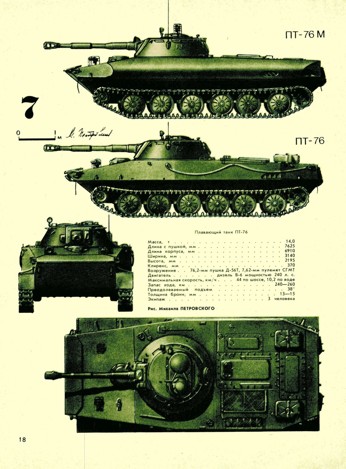 Пт-76 плавающий танк характеристики