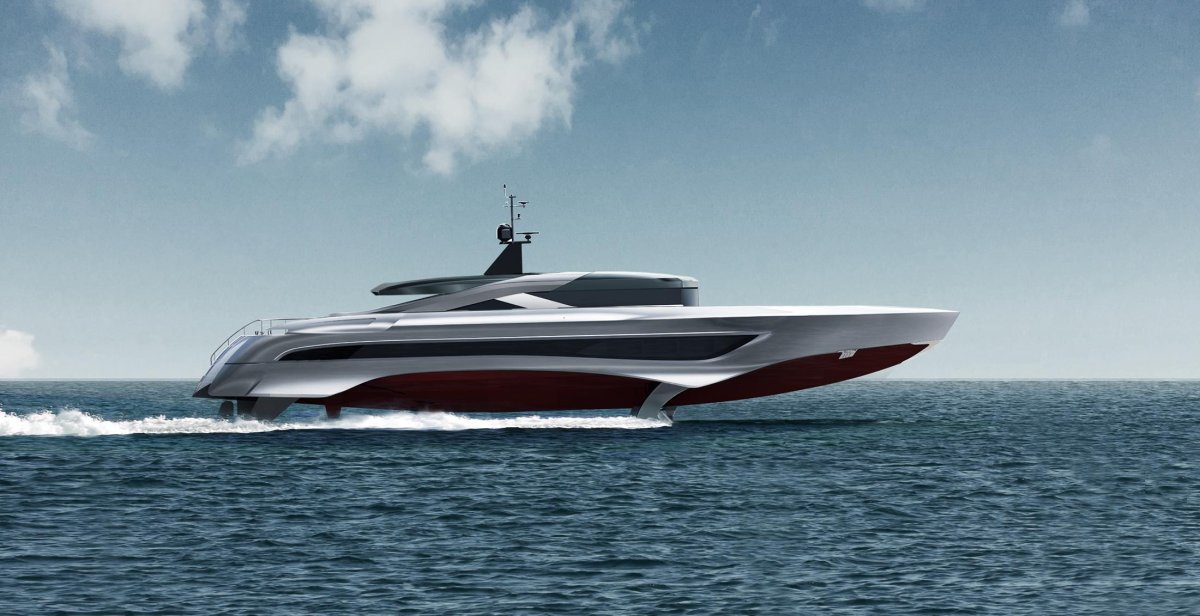 Яхта на подводных крыльях