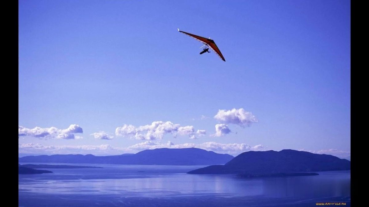 Дельтаплан море