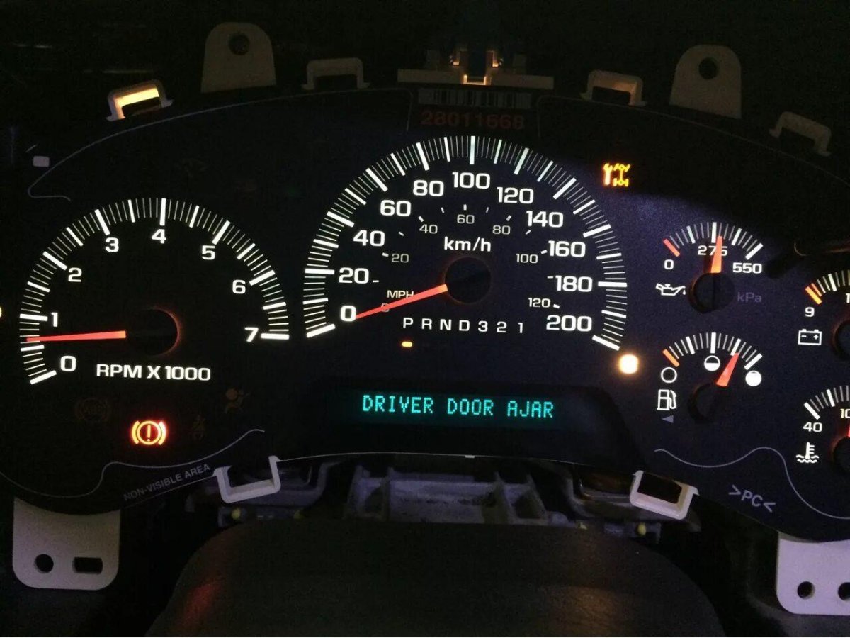 Chevrolet trailblazer индикаторы приборной панели