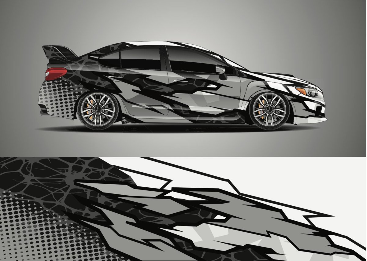 Виниловые наклейки на черное авто