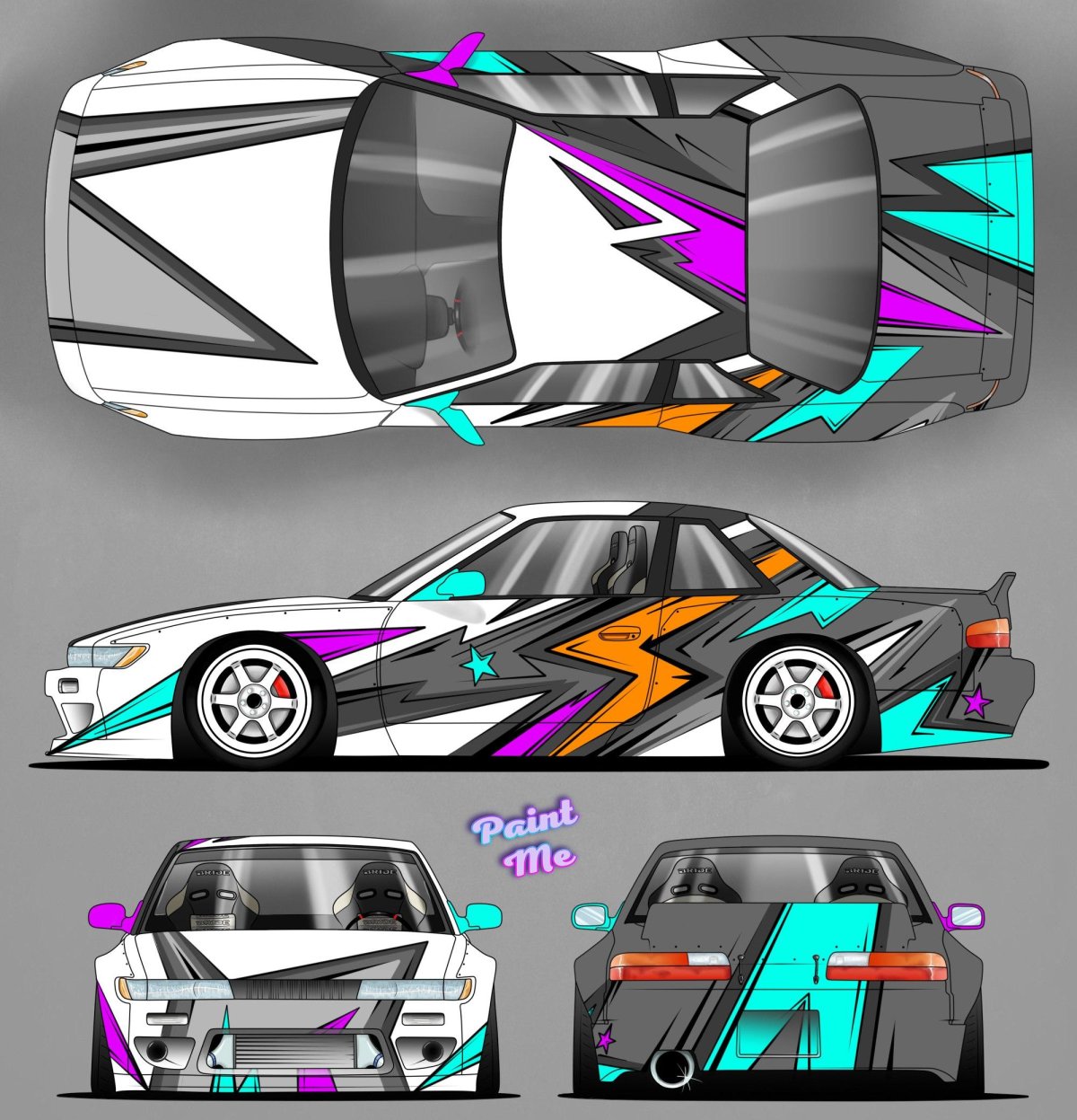 Nissan Silvia s15 винил развертка