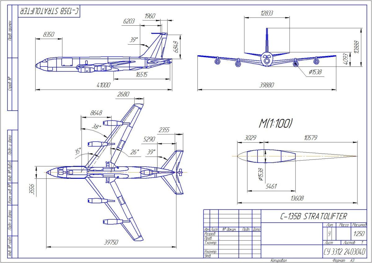 Самолет ту-204 чертежи