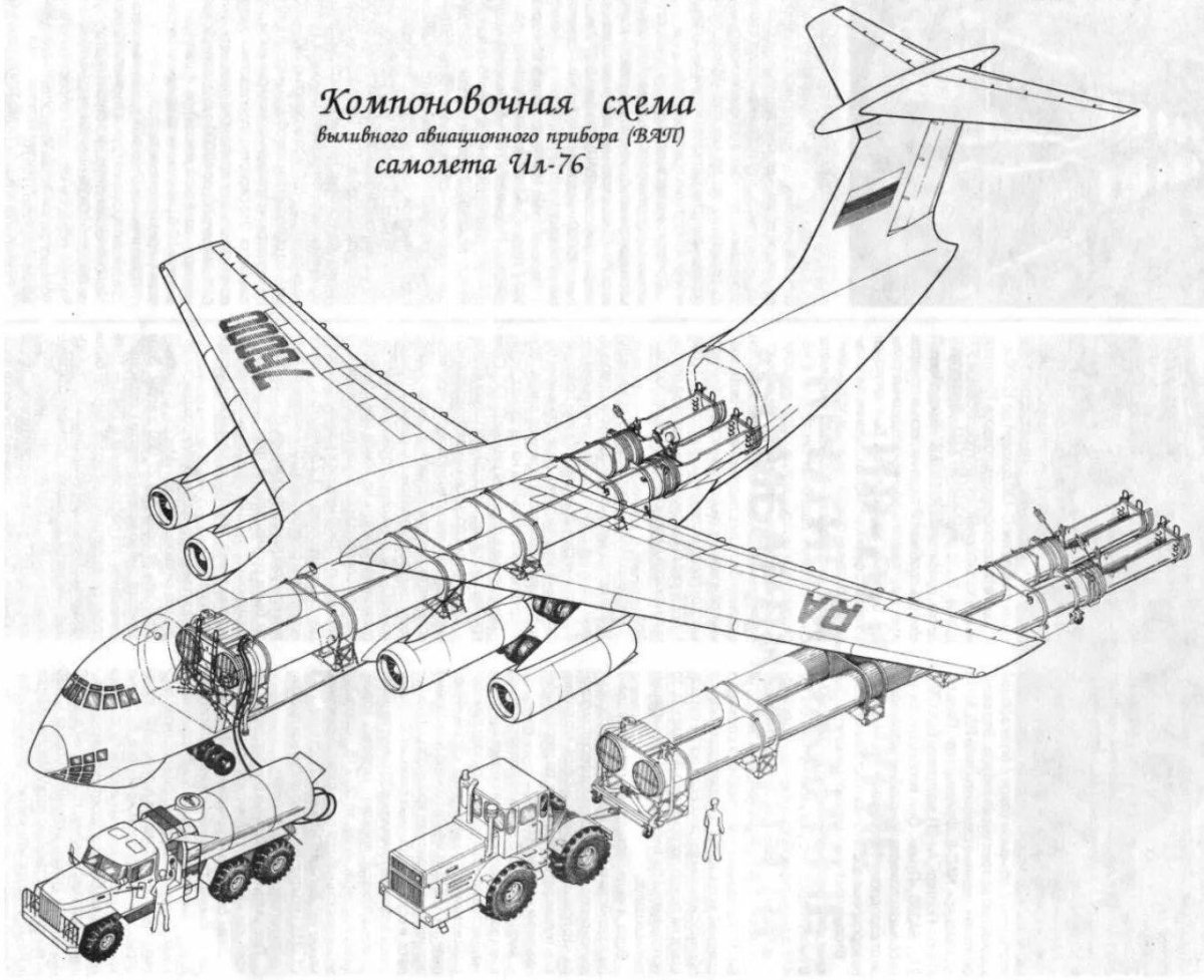 Компоновочная схема самолета ил 76