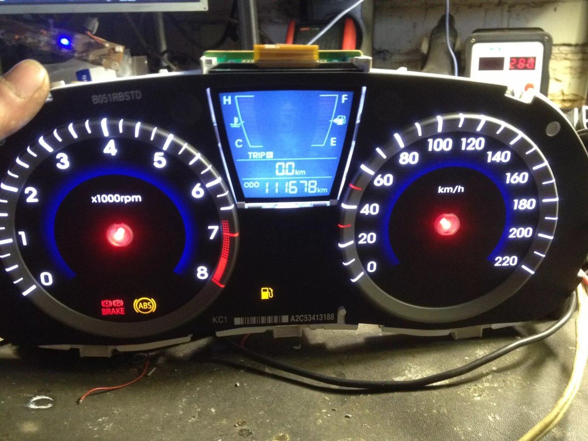 Цифровая панель приборов Хендай Солярис