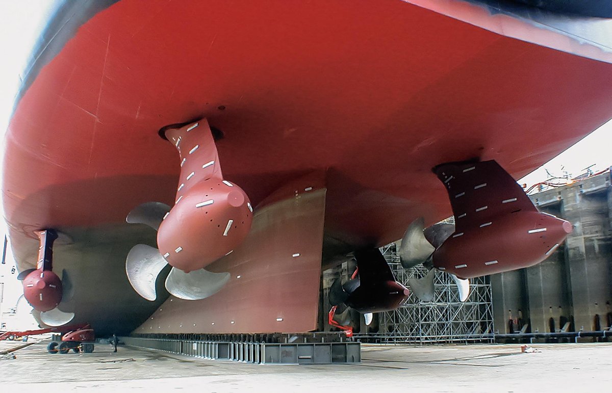 Куин Мэри 2 гребные винты