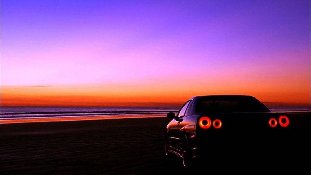 Ниссан ГТР р34 закат