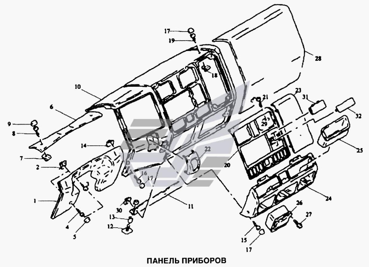 Панель приборов Шакман ф3000