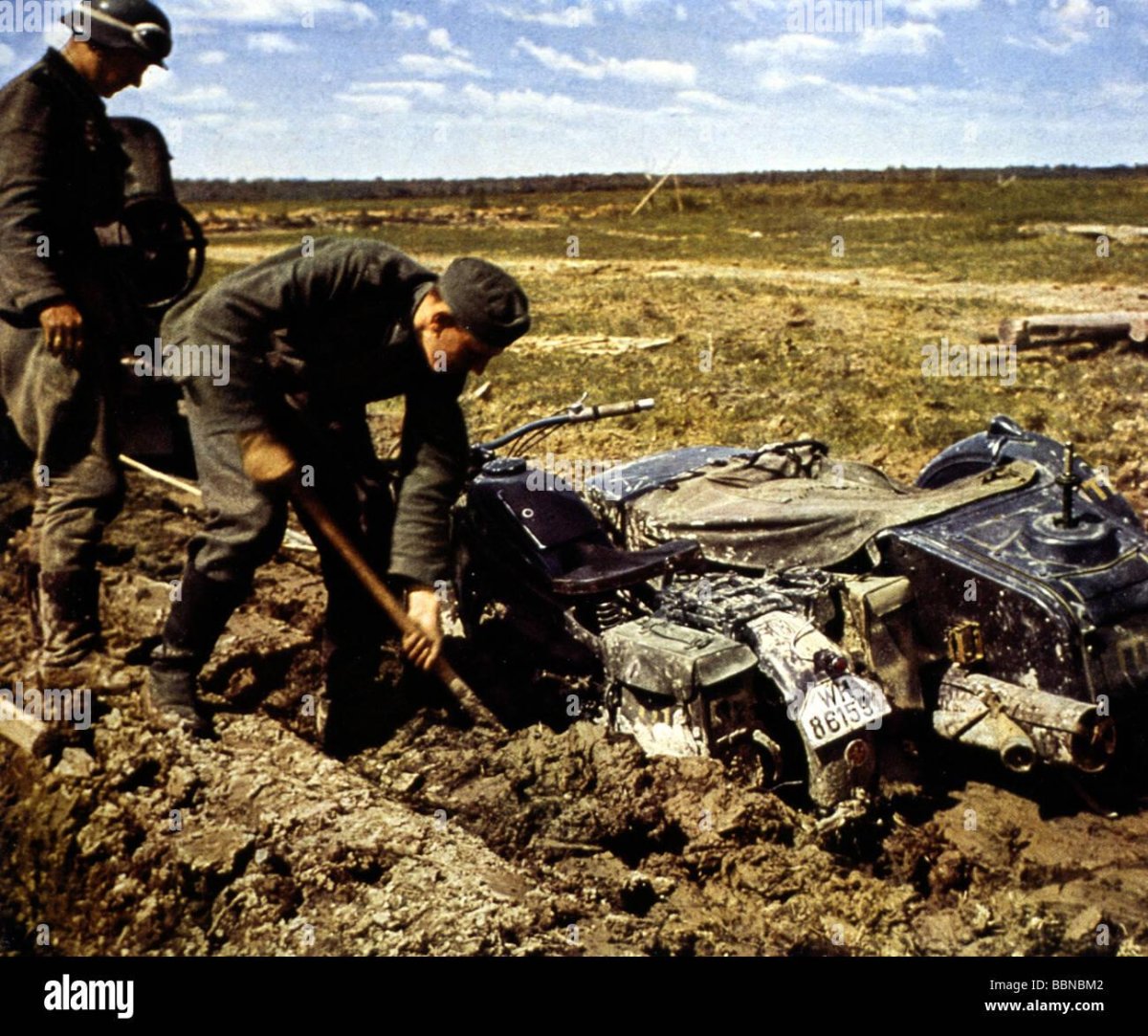 Солдат вермахта в грязи