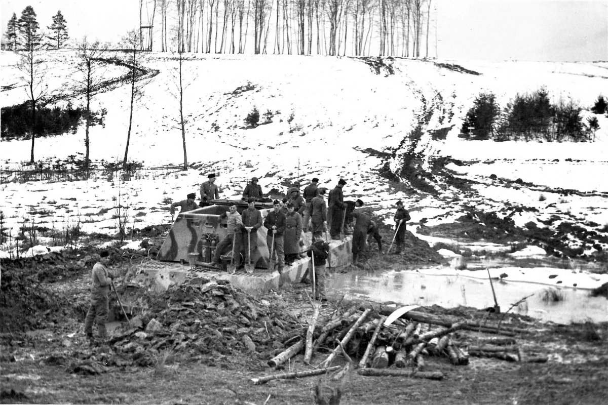 Танк Маус застрял