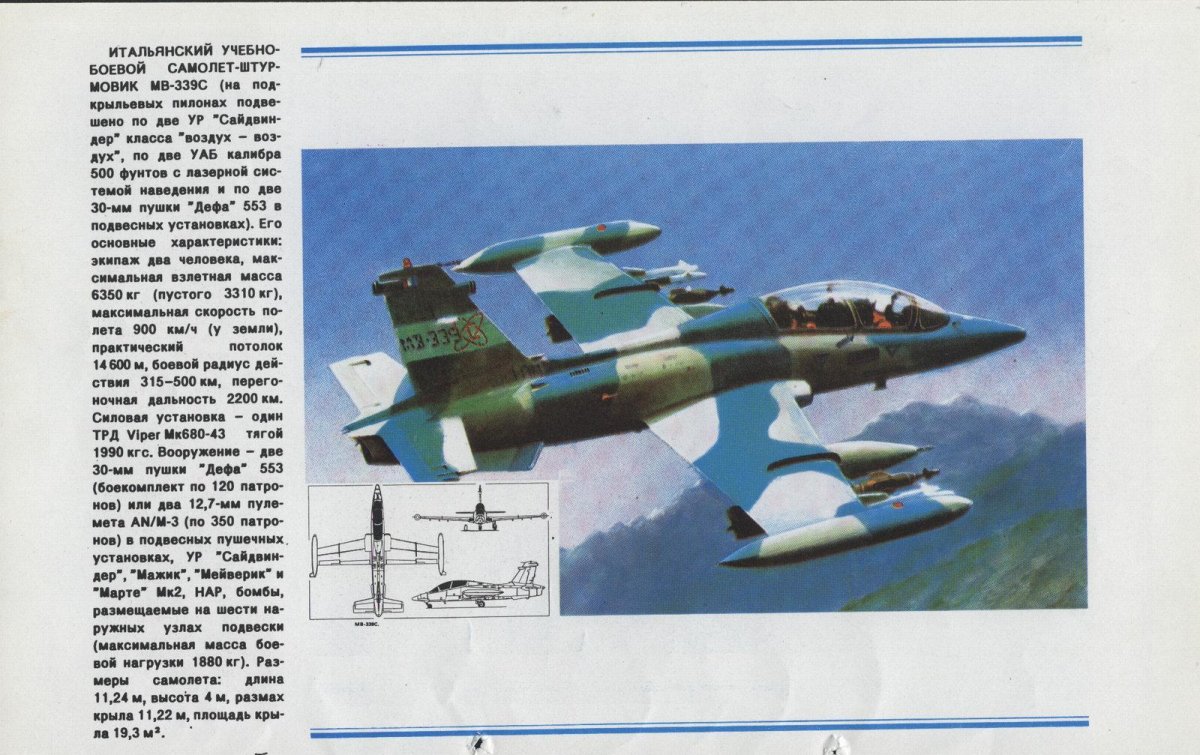 Итальянский учебный самолет