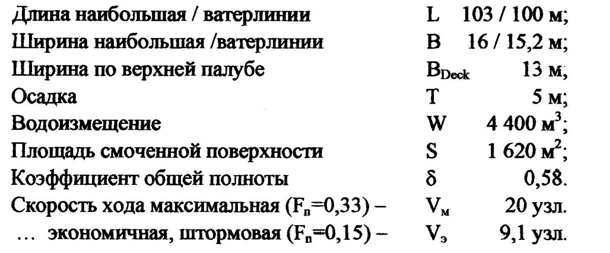 Осадка судна формула