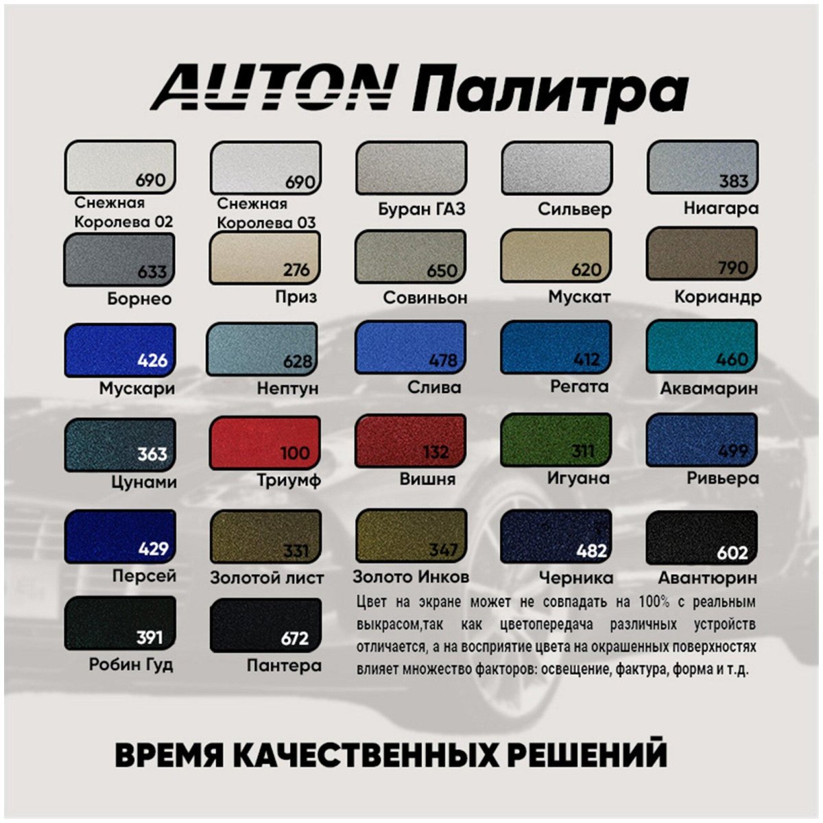 Краска акриловая с кисточкой Lada 601 черная 12 мл. MOTIP 601 12 ml.