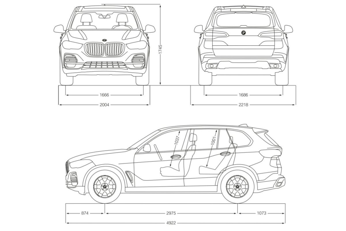 BMW x3 габариты кузова
