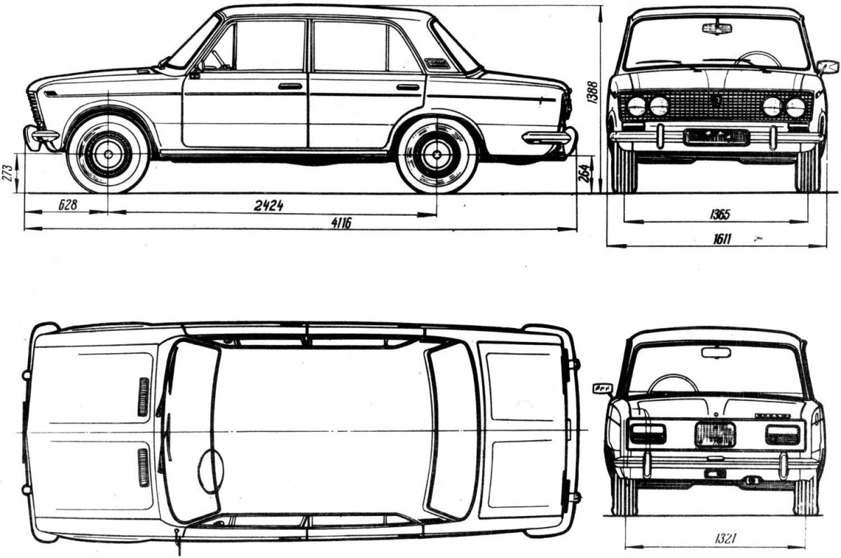 ВАЗ 2106 чертеж