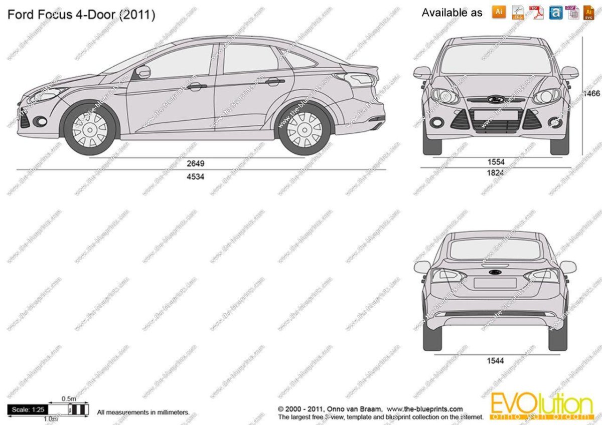 Ford Focus 3 седан габариты