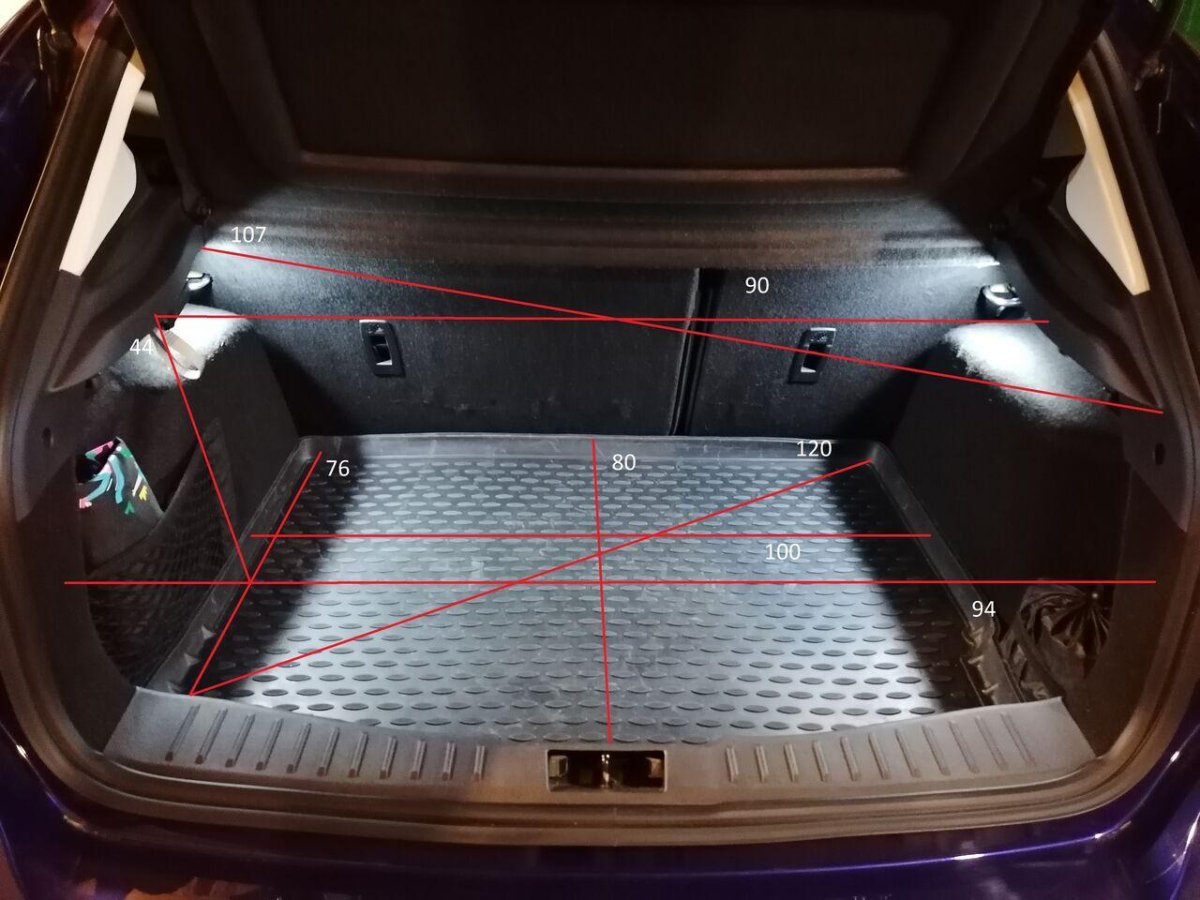 Ширина багажника Форд фокус 3