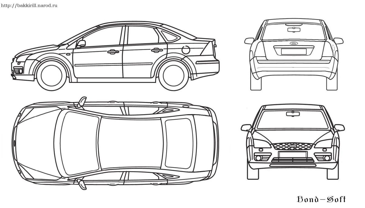 Форд Мондео чертеж