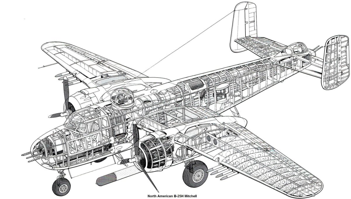 Б-25 Митчелл чертежи