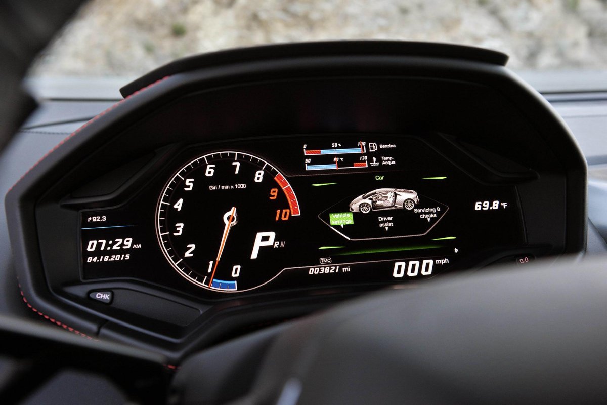 Ламборджини Хуракан спидометр