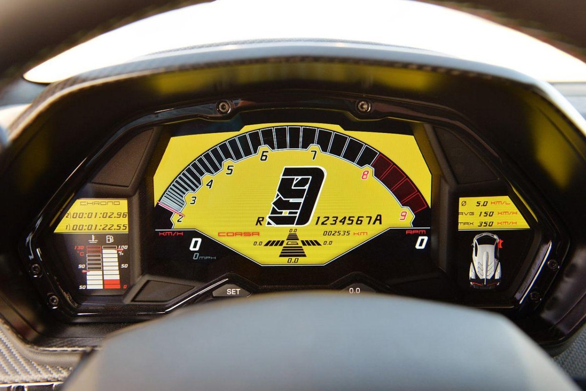 Приборная панель Lamborghini