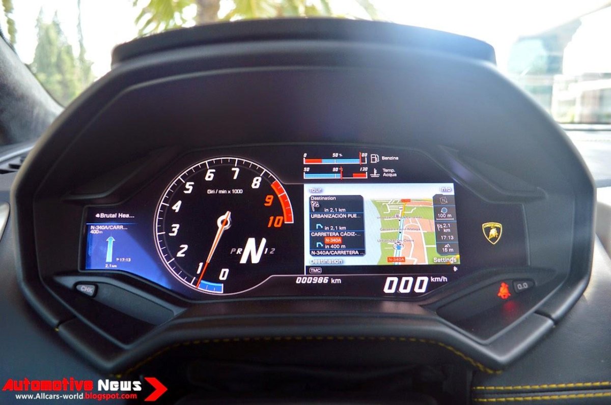 Ламборджини приборная панель