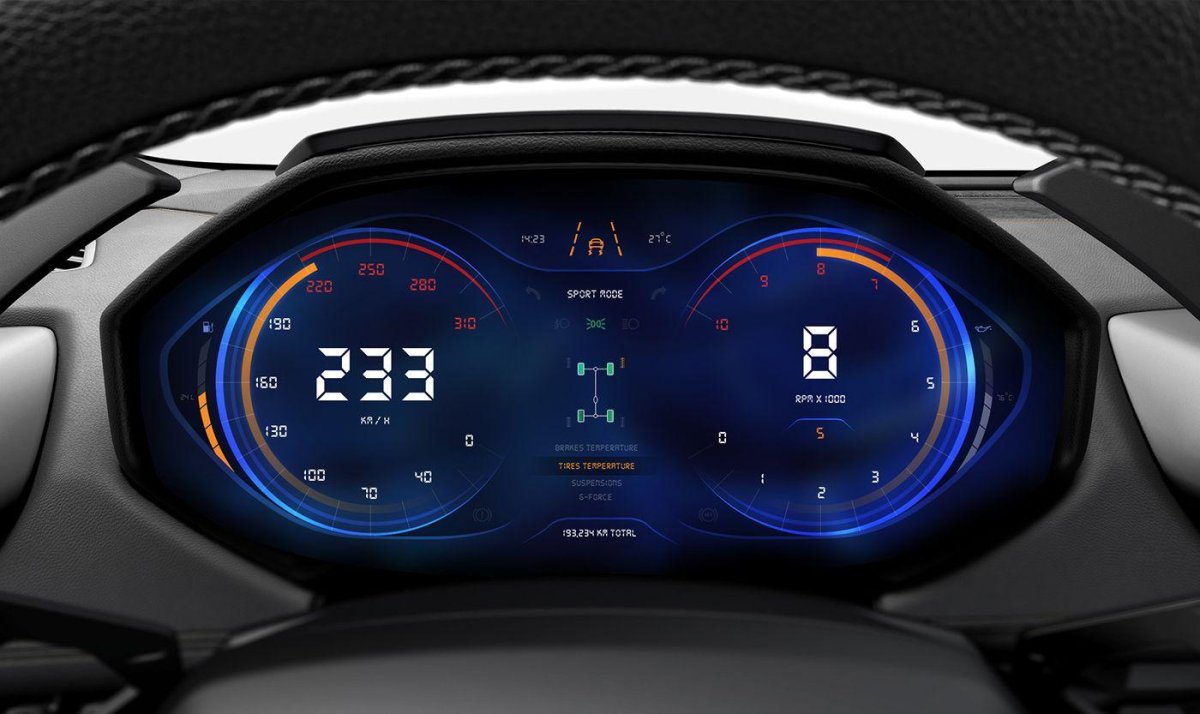 Приборная панель Lamborghini Huracan