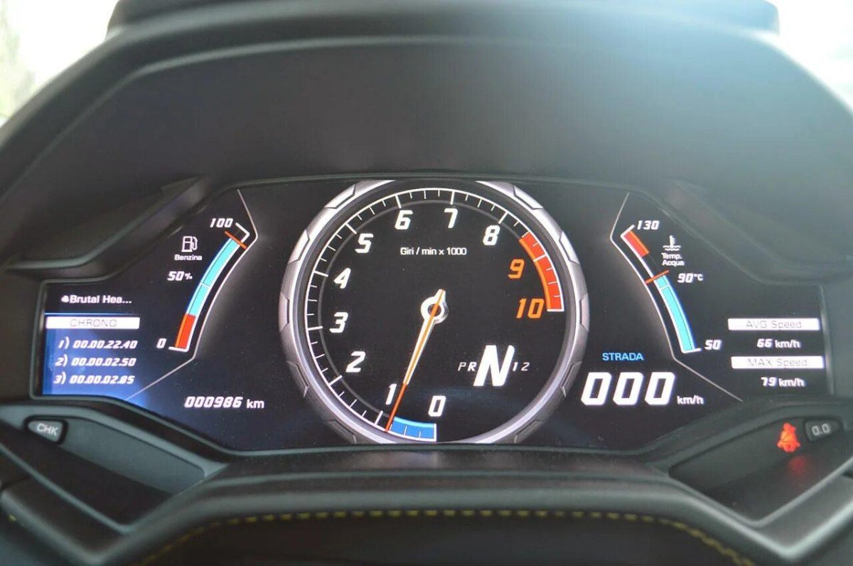 Ламборджини Хуракан спидометр