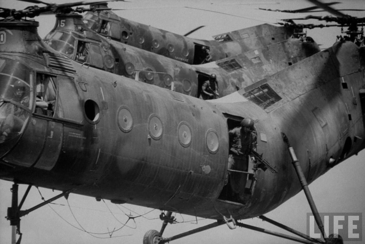 Piasecki h-21 двухроторные вертолёты