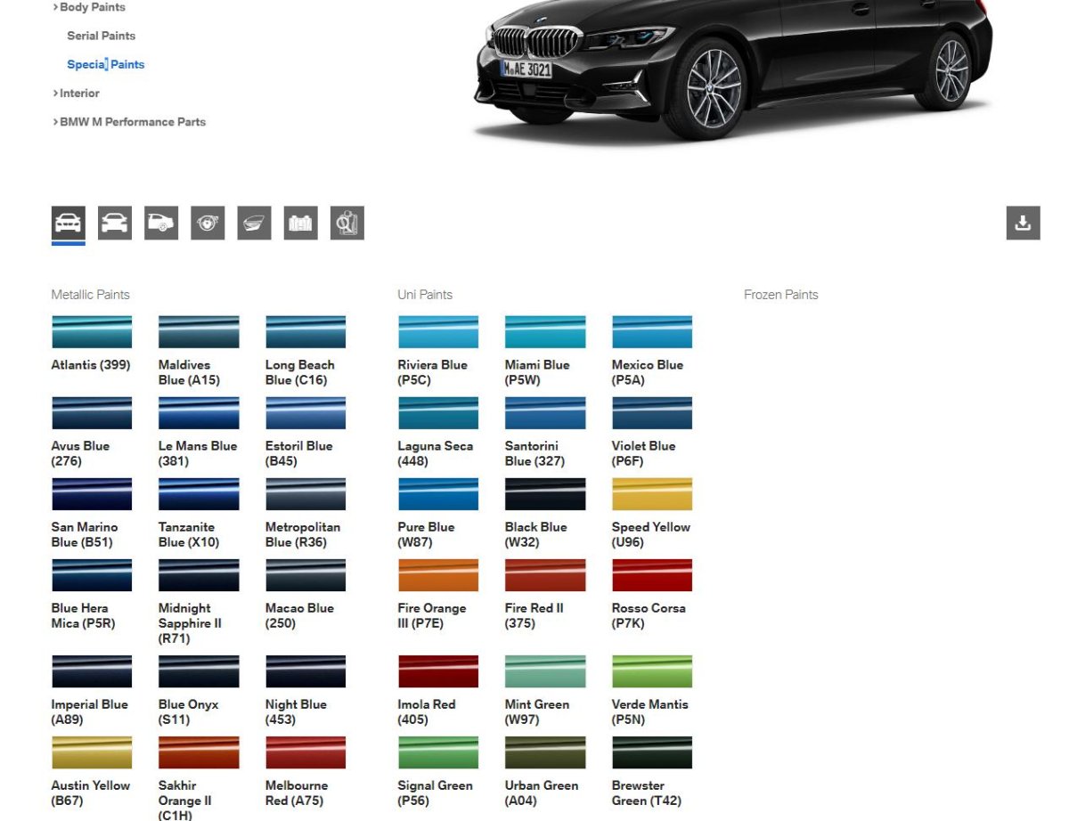 Код краски BMW f10 черный