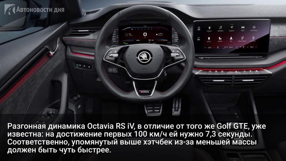 Skoda Octavia RS 2021 салон