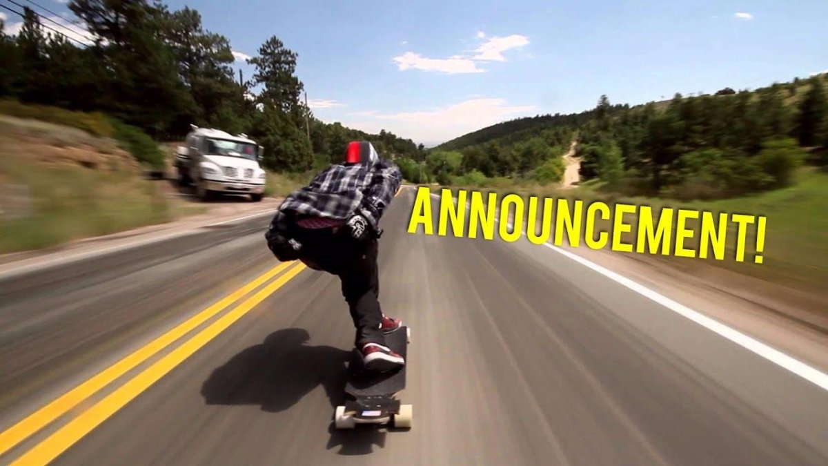 Спуск с горы на лонгборде