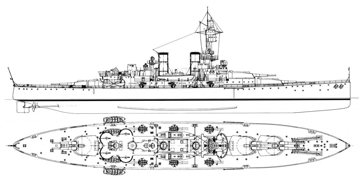 Линкор и крейсер отличия